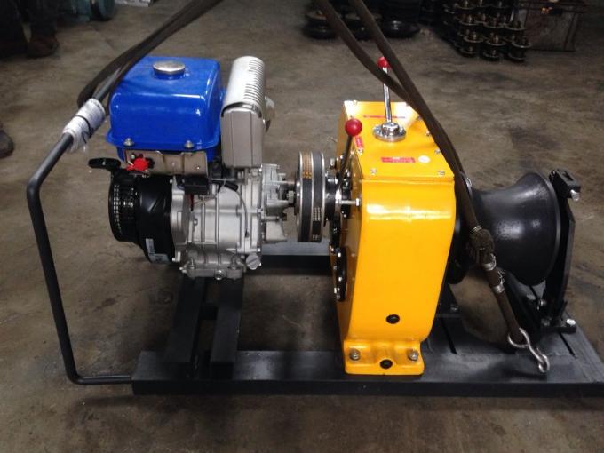 8T Petrol Powered Winch For Cable Pulling Project Overhead Line