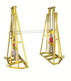 5 - 10 Ton Hydraulic Adjustable Wire Reel Jack Stands / Wire Pay Off Stand