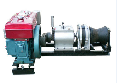 Cable Pulling Winches 5 Ton Variable Speed Diesel Power Winch For Tower Erection