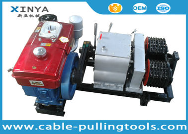 Double Drum Hoist Winch 5 Ton with Diesel Engine for tower erection