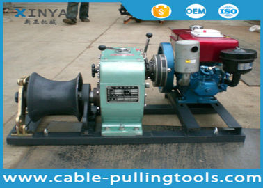 Small Volume 5 Ton Diesel Engine Powered Winch for Cable Pulling With Belt Driven