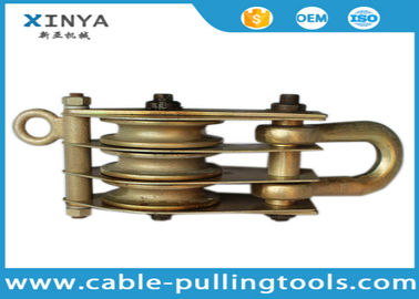Round Eye Type 3T Three Wheels Wire Rope Pulley Blocks Made of Steel