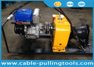 8T Petrol Powered Winch For Cable Pulling Project Overhead Line Transmission