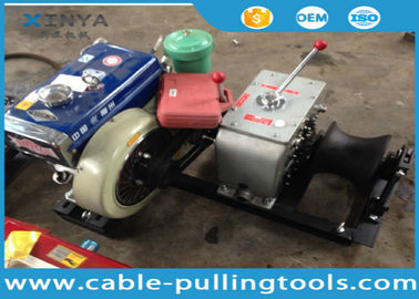 Safe And Reliable Cable Winch Puller For Tower Erection , 3T Diesel Power Winch