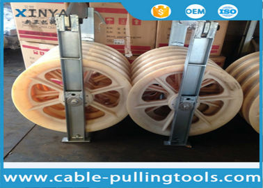 Large Diameter Bundled Conductor Pulley Power Line Stringing Equipment Block With Five Nylon Wheel 660mm