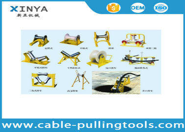 Different Types Underground Cable Pulling Roller Cable Pulley With Aluminum / Nylon Wheel