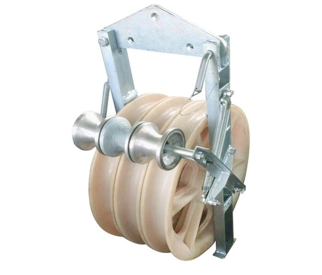 Transmission Line Tools Conductor Stringing Block Pulley With Grounding Wheels