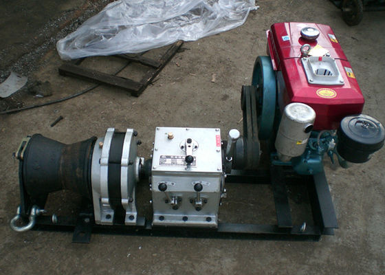 Buy 5 Ton Diesel Engine Powered Capstan Winch for Heavy Duty Cable Pulling in Transmission Line Construction online manufacture