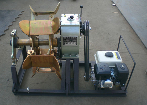 Buy 30KN Gasoline Engine Cable Winch Puller with Wire Rope Reel Function for Power Construction online manufacture