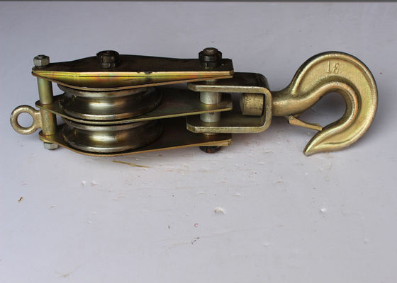 Buy 3 Ton Double Sheave Snatch Block with Steel Construction for Heavy-Duty Lifting and Rigging online manufacture