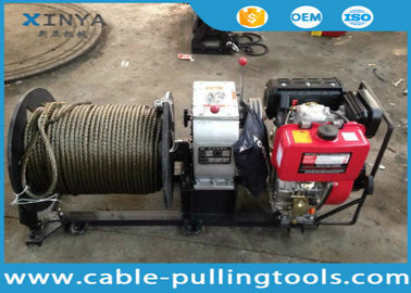 Buy 3 Ton Fast Speed Diesel Engine Cable Pulling and Hoisting Winch Machine online manufacture