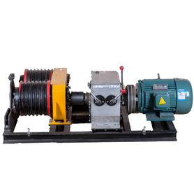 Buy 5 Ton Double Capstan Electric Engine Cable Winch Puller For Power Construction online manufacture