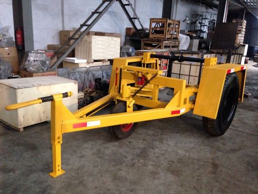 Buy 5-Ton Capacity Heavy-Duty Cable Drum Trailer with Dual Braking System for Underground Cable Handling online manufacture