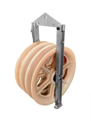 buy Large Diameter Galvanized 3-Sheave Nylon Belt Pulley Stringing Block with Customizable OEM Options for Power Transmission online manufacture