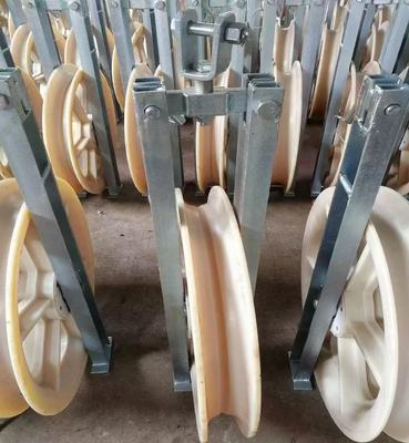 Buy Durable 1040mm Wheel Nylon Stringing Pulley Block for Overhead Power Line Installation online manufacture