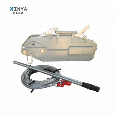 Buy 0.8 Ton Mini Hand Winch with Steel Wire Rope and 20m Lifting Height for Construction Hoist online manufacture