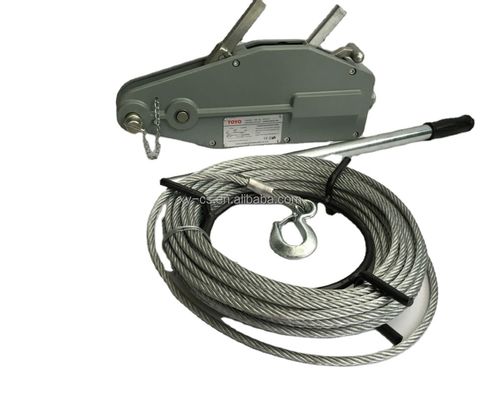 Buy 0.8T Capacity Tirfor Manual Wire Rope Hoist with 20m Wire Rope and 1 Year Warranty online manufacture