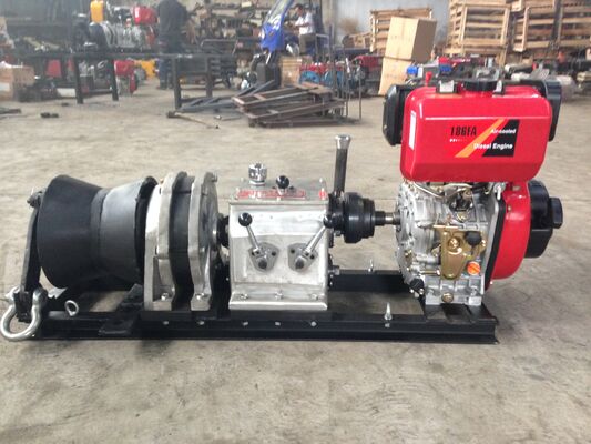 Buy 5 Ton Capacity Diesel-Powered Cable Winch Puller with High-Speed Operation for Transmission Line Installation online manufacture