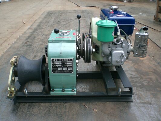 Buy 3 Ton Rated Capacity 4HP Diesel Engine Capstan Winch with Heavy-Duty Steel Frame for Cable Pulling online manufacture