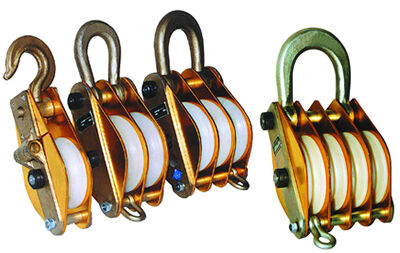 Buy Three-Wheel 30 kN Aluminum Alloy Snatch Pulley Block for Heavy-Duty Rope Pulling and Lifting online manufacture