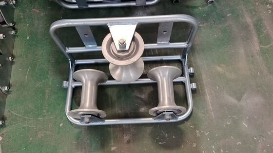 buy 10kN Heavy-Duty Galvanized Aluminum Triple Corner Cable Guide Roller for Smooth Cable Installation online manufacture