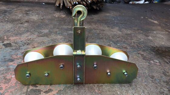 Buy 20kN OPGW Cable Pulley Block with Max 22mm Cable Diameter and Cable Protection Design for Transmission Line Installation online manufacture