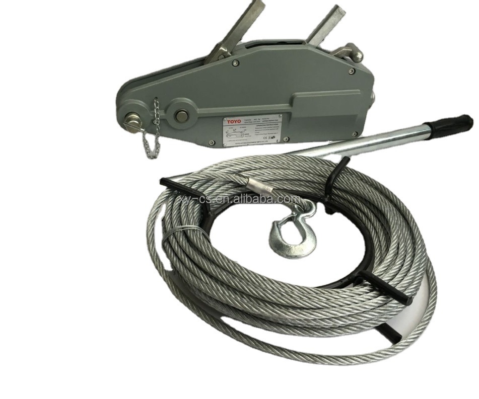 0.8T Capacity Tirfor Manual Wire Rope Hoist with 20m Wire Rope and 1 ...