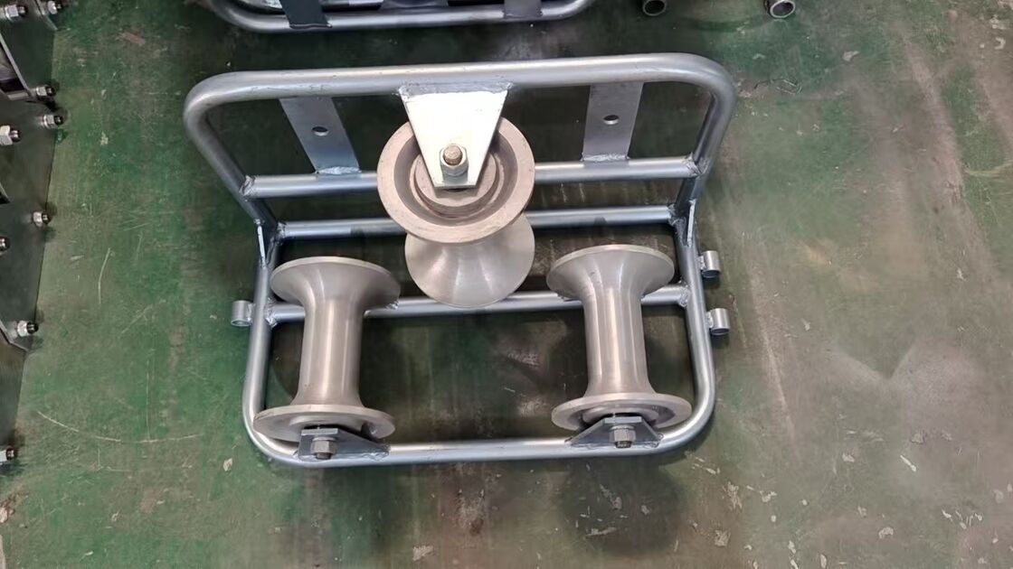 10kN Galvanized Aluminum Triple Corner Cable Roller