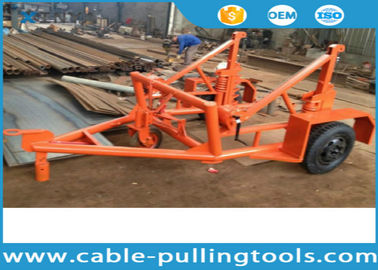 5 Ton Cable Reel Trailer , Cable Drum Carrier for stringing with automatic braking device