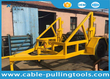 5 Ton Cable Reel Trailer , Cable Drum Carrier for stringing with automatic braking device