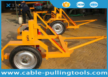 5 Ton Cable Reel Trailer , Cable Drum Carrier for stringing with automatic braking device