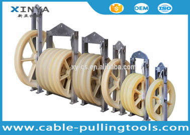 Transmission Line Stringing Tools Three Wheel Bundled Conductor Pulley Stringing Block