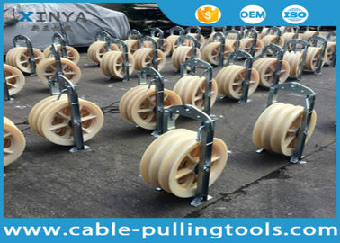 Transmission Line Stringing Tools Three Wheel Bundled Conductor Pulley Stringing Block