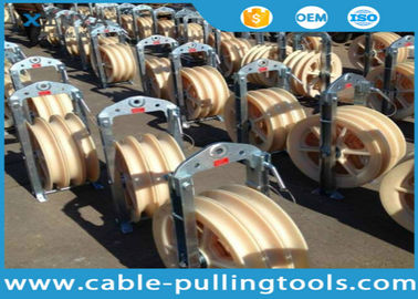 Transmission Line Stringing Tools Three Wheel Bundled Conductor Pulley Stringing Block