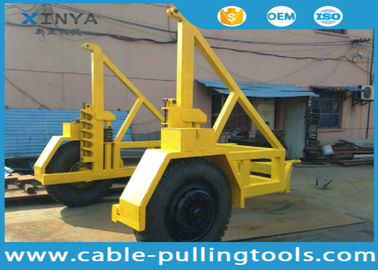 3T - 10T Heavy duty suspension cable drum reel carrier trailer for cable pulling