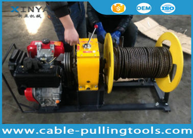 Cable Pulling Tools 3 Ton Diesel Engine Winch For Pulling Wood