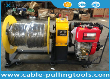 Cable Pulling Tools 3 Ton Diesel Engine Winch For Pulling Wood