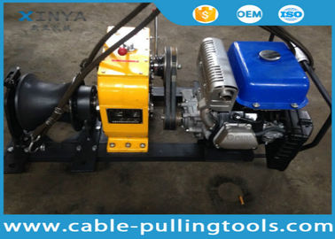 8T Petrol Powered Winch For Cable Pulling Project Overhead Line Transmission