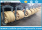 Transmission Line Stringing Tools 3 Wheel Nylon Stringing Pulley Block for Twin Bundled Conductor