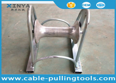 High Strength Underground Cable Tools / Straight Line Cable Roller Zinc Plated With Aluminum Rollers