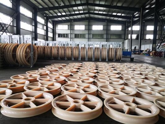 Aluminum Nylon Stringing Pulley Blocks For Two Three Stranded Conductors 300-900mm2 40-105kn