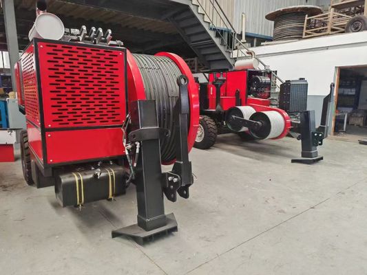 SA-YQ60 60KN Hydraulic Cable Puller With Diesel Engine For Stringing Conductor