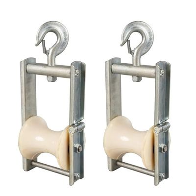 Durable Aerial Cable Pulling Rollers With Aluminum Nylon Sheave Blocks Bunch Conductor Block