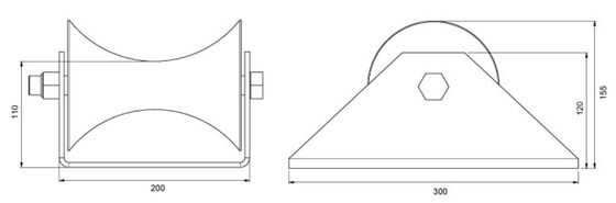 Folded Frame Straight Line Cable Laying Roller Galvanised Finish Heavy Duty