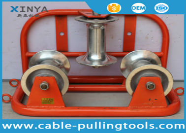 Ground Corner Pulley 3-Wheel Stringing Block with 10KN Rated Load for Heavy Duty Transmission Line Installation