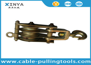 THREE WHEELS 30KN STEEL PULLEY BLOCK SNATCH BLOCK FOR ROPE PULLING