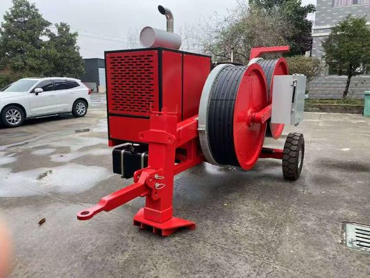 2x50KN Continuous Tension Hydraulic Tensioner with Diesel Engine and Electronic Control for Cable Stringing