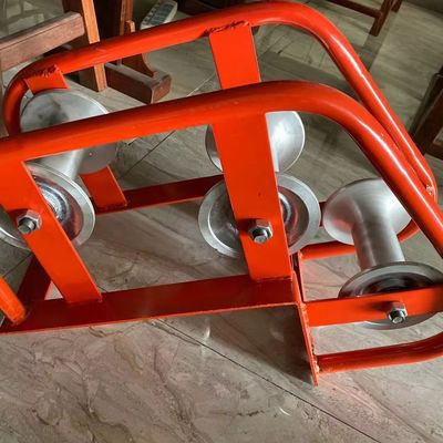 3 Drum Corner Cable Pulley Roller 10KN Load Aluminum Wheel