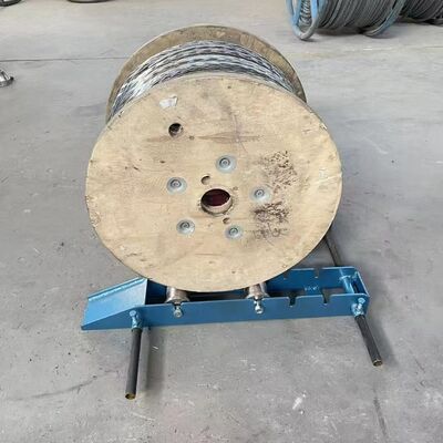 3T Capacity Portable Cable Pay-Off Rack with Ground-Mounted Stability for Small-Scale Cable Laying